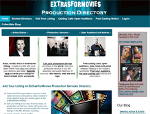 Tablet Screenshot of extrasformovies.com